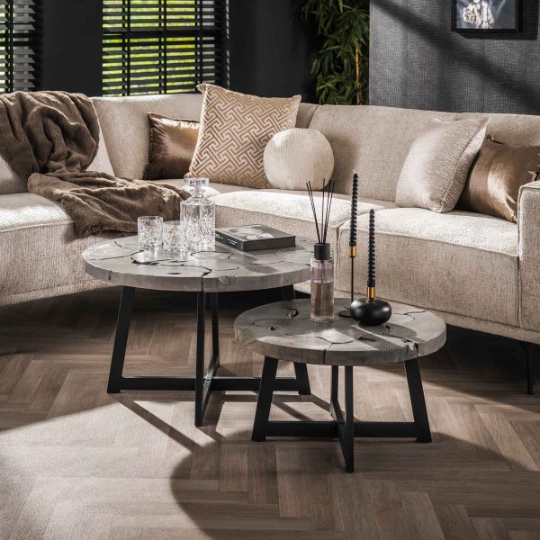 Couchtisch Danisha | 2er Set | Grau Teak