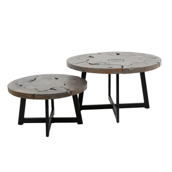 Couchtisch Danisha | 2er Set | Grau Teak – Bild 2