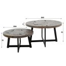 Couchtisch Danisha | 2er Set | Grau Teak