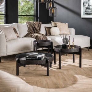 Couchtisch Dover | Satz von 3 | Schwarzes Holz