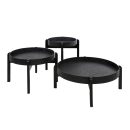 Couchtisch Dover | Satz von 3 | Schwarzes Holz