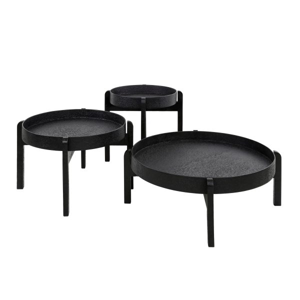 Couchtisch Dover | Satz von 3 | Schwarzes Holz – Bild 2