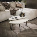 Couchtisch Chloe | Satz von 2 | Weißer Marmor