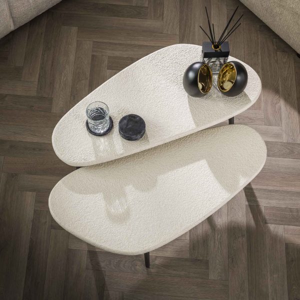 Couchtisch Chloe | Satz von 2 | Weißer Marmor – Bild 3