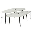 Couchtisch Chloe | Satz von 2 | Weißer Marmor