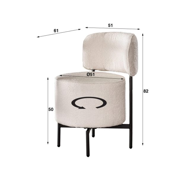 Boucle Esszimmerstuhl Cocktail – Bild 6