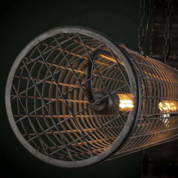 Hängeleuchte Industrie Netta Grau Ø20 cm – Bild 3