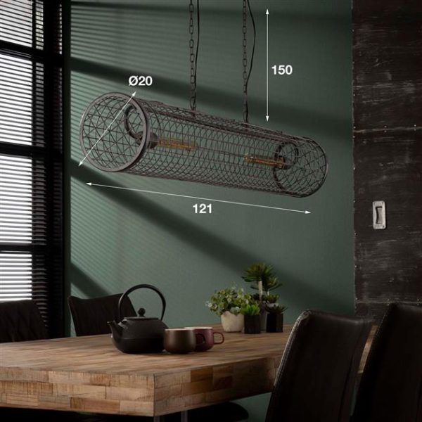 Hängeleuchte Industrie Netta Grau Ø20 cm – Bild 8