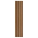 Akustische Wandpaneele – Dunkle Eiche – 3-seitig – Dunkelbrauner Filz – 270 x 60 cm