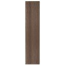Akustische Wandpaneele – Walnuss – 3-seitig – Olivbrauner Filz – 270 x 60cm