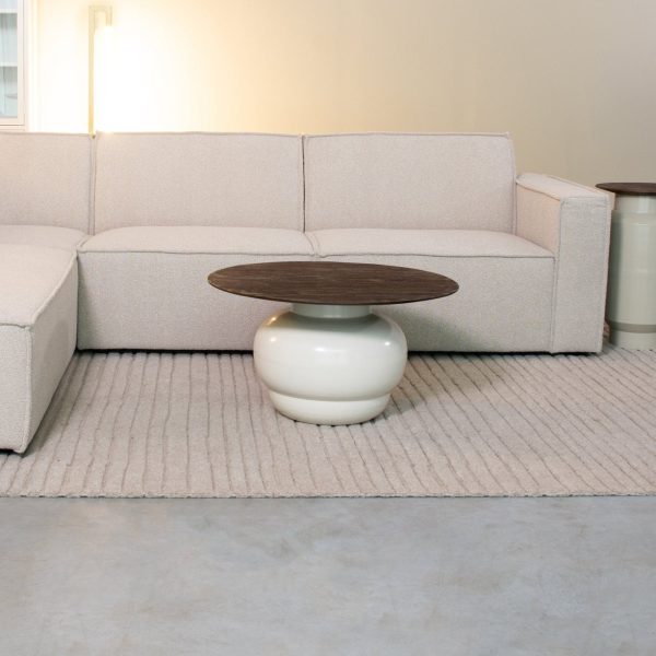 Couchtisch Dim | Espresso Mango Holz | Creme Metall – Bild 6
