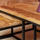 Couchtisch Denver | 3er-Set | Rechteck | Mangoholz natur