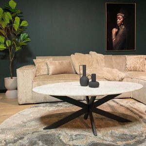 Couchtisch Faye | Weißer Marmor