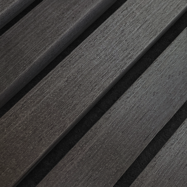 Akustische Wandpaneele Schwarzes Eichenholz | 240 cm x 60 cm | 3-seitiges Echtholzfurnier – Bild 8