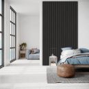 Akustische Wandpaneele Schwarzes Eichenholz | 240 cm x 60 cm | 3-seitiges Echtholzfurnier