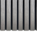 Akustische Wandpaneele Graues Walnussholz | 240 cm x 60 cm | 3-seitiges Echtholzfurnier