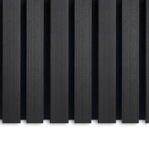 Akustische Wandpaneele Schwarzes Eichenholz | 240 cm x 60 cm | 3-seitiges Echtholzfurnier