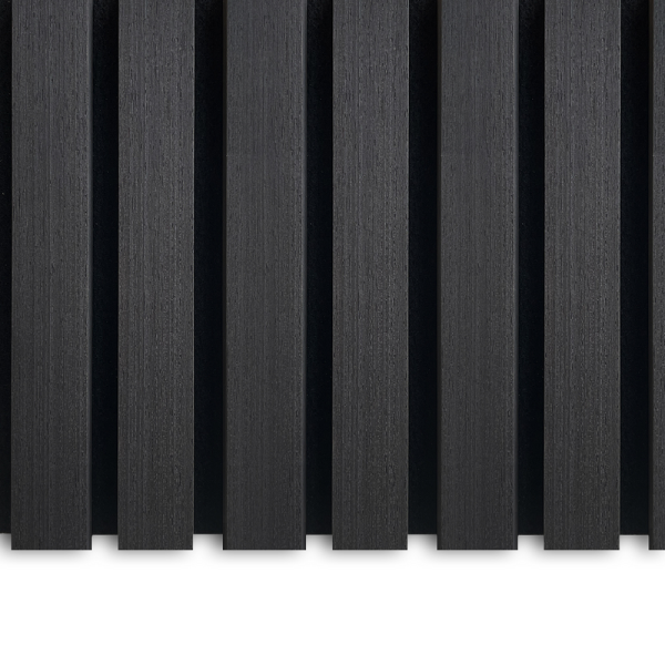 Akustische Wandpaneele Schwarzes Eichenholz | 240 cm x 60 cm | 3-seitiges Echtholzfurnier